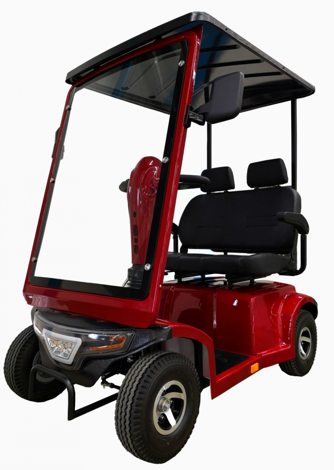 große Größe 4 Räder Elektrische Mobilitäts-Scooter mit Dach für Behinderte Mann rot 1
