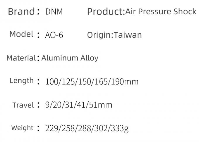 Dnm Ao-6 Fahrrad Luftdruckstoßabsorber Rollstuhl Rückstoß 2
