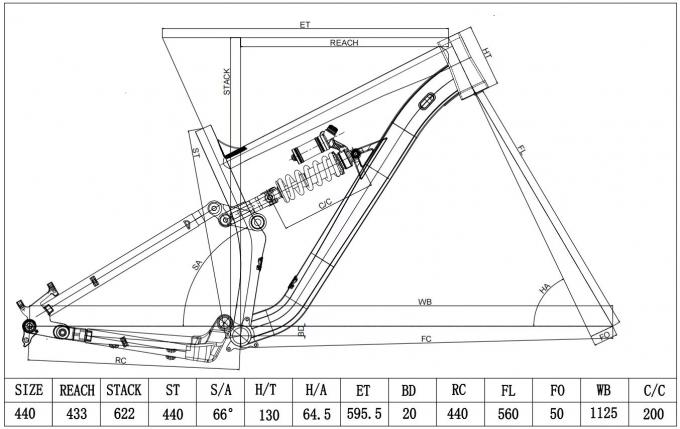 27.5er Enduro-Fullsuspension Mountainbike-Rahmen mit Innenkabeln und Aluminiumlegierung 9