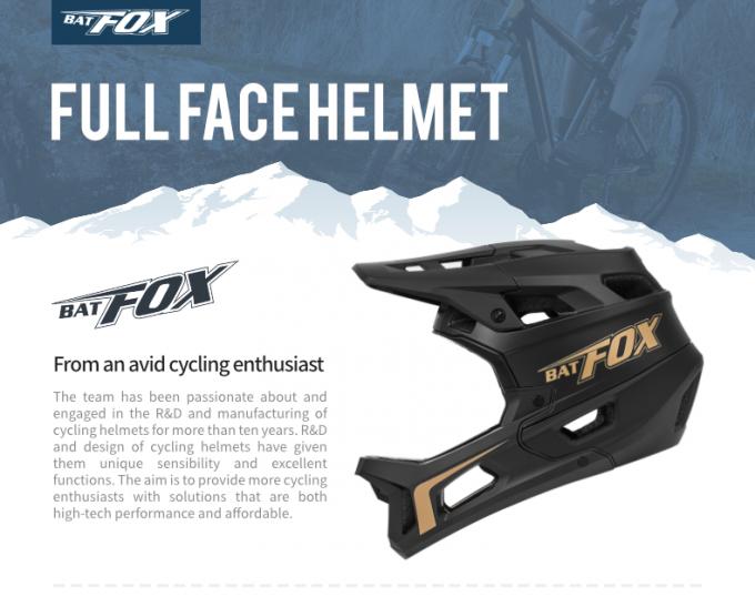 BMX Vollhelm für Erwachsene Abfahrt Offroad Integrierte Anti-Drop Anti-Glare Hut Rand Vollgesicht Helm Schwarz 0