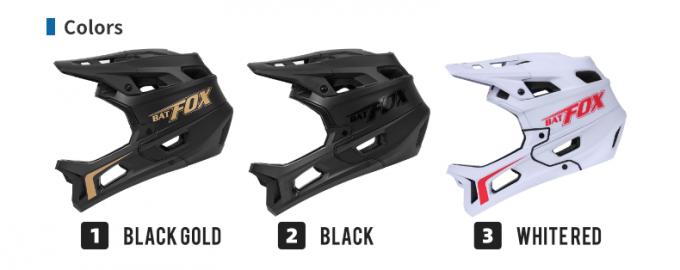 BMX-Fullface-Helm für Erwachsene Abfahrt abseits der Straße Integrierte Shell PC + Inneres EPS und 25 Lüftungsöffnungen Weiß Rot 2