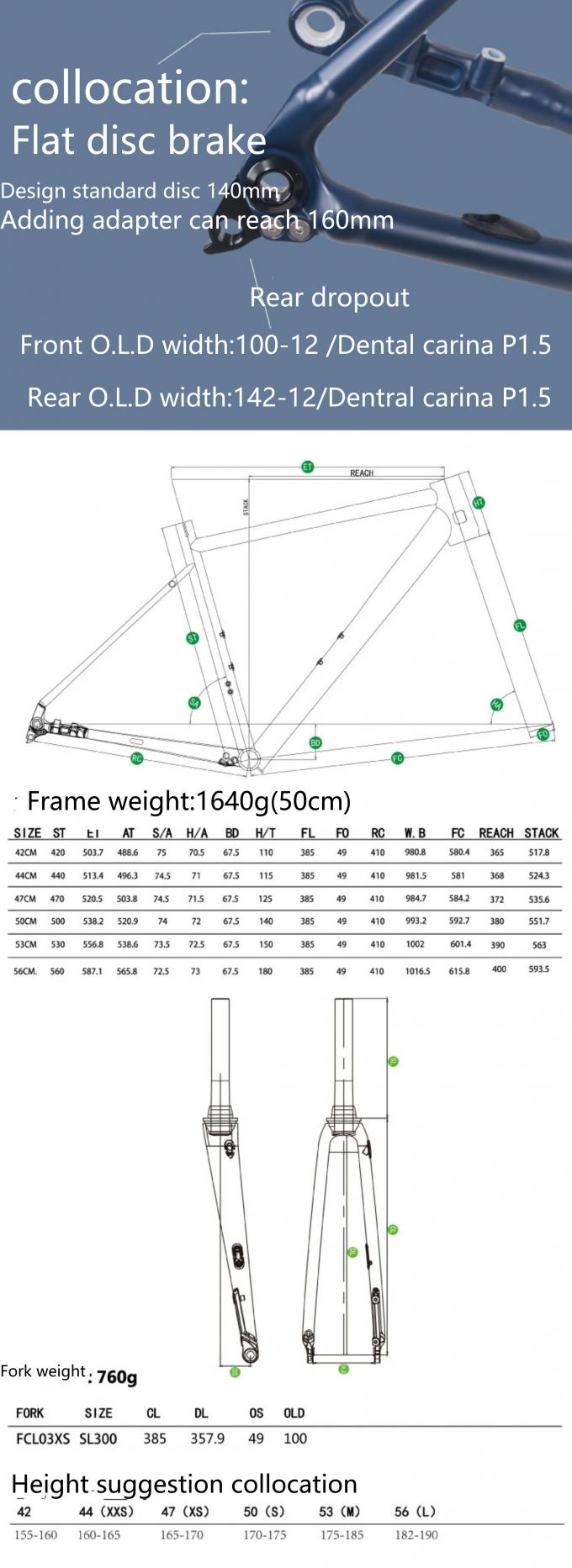 Leichtgewicht 700x32c Aluminium Road Bike Frame Disc Road Racing Alle Größen erhältlich 6