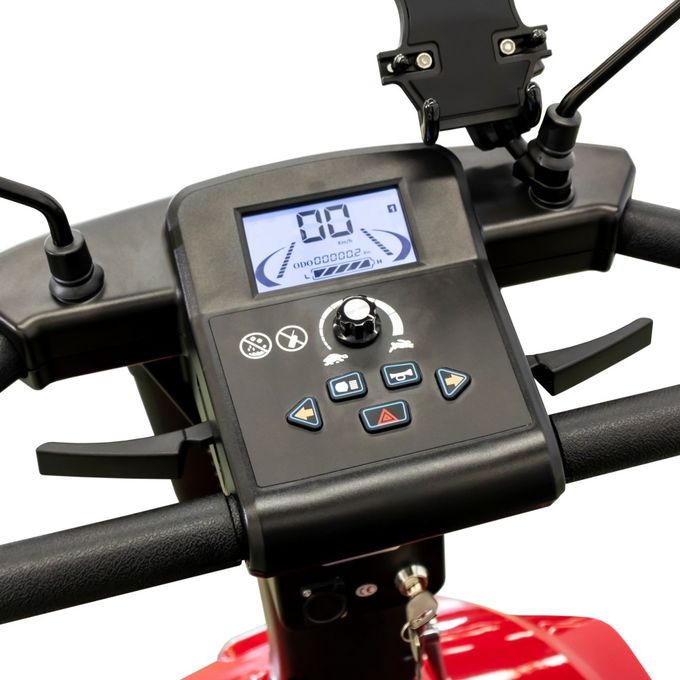 Neue 450W Vierrad-Elektro-Scooter im Freien Einkaufs-Scooter mit Mdr-Zulassung Rot 2