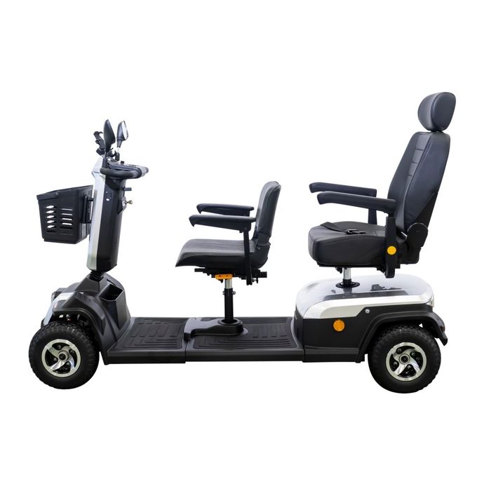 950W Doppelsitz-Elektro-Mobilitäts-Scooter mit elektrischer Magnetbremse für den Außenverkehr Weiß 1