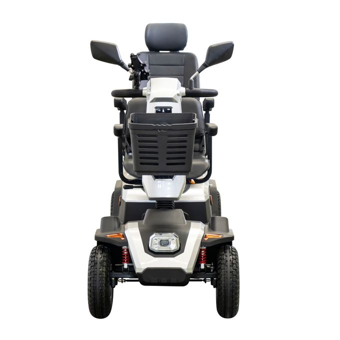 950W Doppelsitz-Elektro-Mobilitäts-Scooter mit elektrischer Magnetbremse für den Außenverkehr Weiß 2